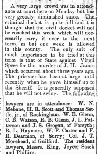 Trial of Spease, Virgil